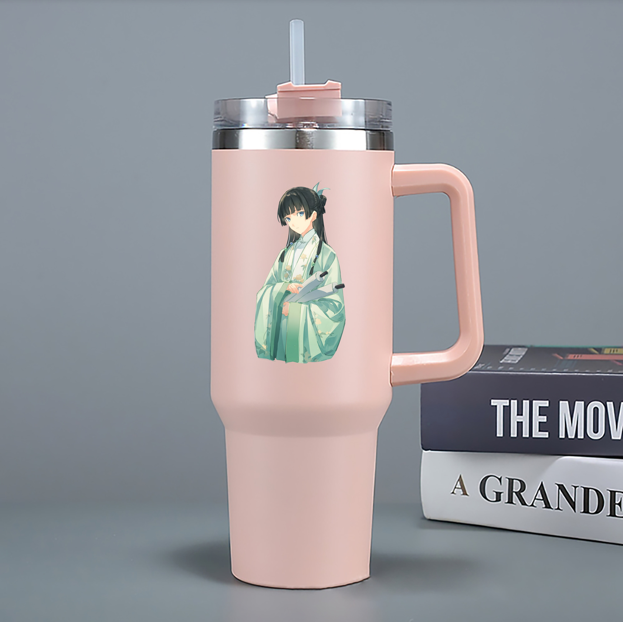 （画像用） 薬屋のひとりごと The Apothecary Diaries 1200mL車用タンブラー - クリスタルステッカー（プラスチックストロー付き）